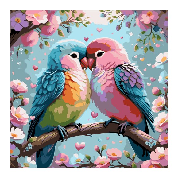 JYLMOOD Paint by Numbers Adults, Paint by Numbers, Hand Painted Oil Painting Canvas with Brushes and Acrylic Paints for Home Decor, Without Frame (40 x 40 cm)