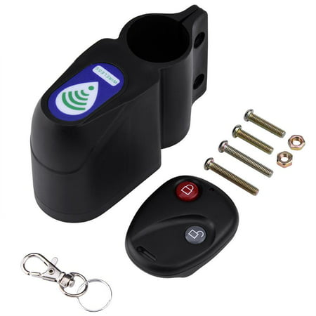 Anauto Black ABS  Wireless Remote Control Security Vibration Alarm Anti-theft Lock,Cycle Anti Theft, Bike Remote (Best Bicycle Anti Theft Devices)