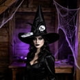 thumbnail image 6 of Fllostpr Halloween 14x15" Adult Prom Dress Up Witch Hat, Black Light Comfortable Decor for Party Masquerade Stage Performance, 6 of 7