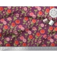 thumbnail image 2 of Soimoi Crepe Silk Fabric Leaves & Chrysanthemum Floral Print Fabric by The Yard 42 Inch Wide, 2 of 3