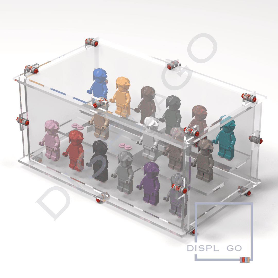 Display Case for LEGO® Series 1-24 Minifigures. For 18 Minifigures. Stackable.