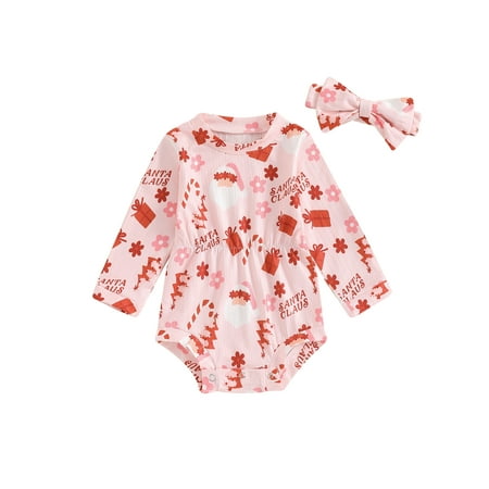 

RSRZRCJ Baby Romper Western/Christmas Elements Print Romper with Headband