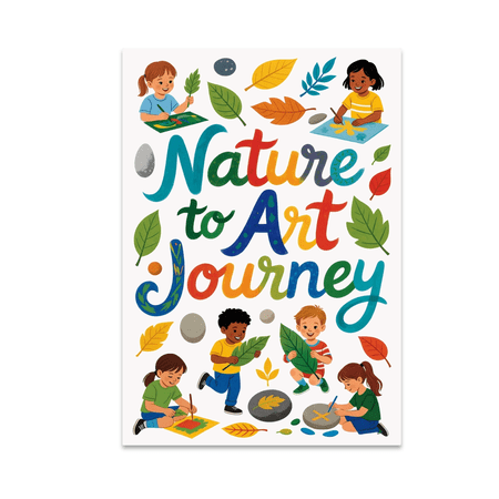 Nature to Art Journey - Kids Art Enthusiast - 13x19 Poster Print