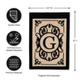 thumbnail image 2 of Evergreen 12.5 in. x 18 in. Cambridge Monogram Garden Applique Flag Letter G, 2 of 5