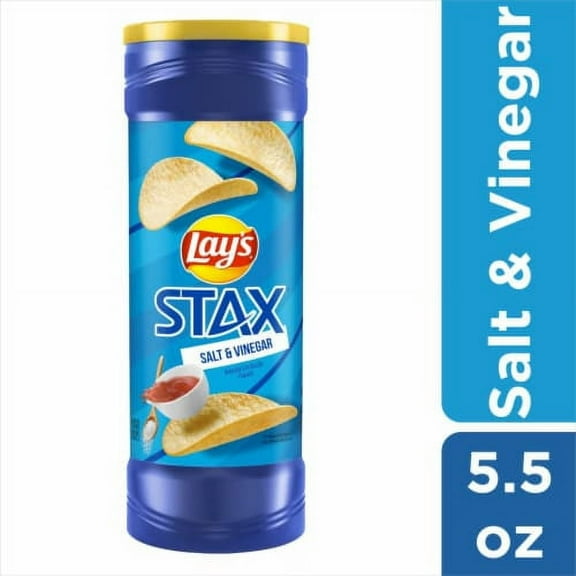 2X-Lay's Stax Salt and Vinegar Potato Chips - 5.5 oz
