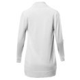 thumbnail image 2 of FashionOutfit Women's Casual Solid Long Sleeves Open Front Raglan Long-Line Soft Sweater Viscose Knit, 2 of 5