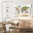 thumbnail image 4 of Elephant Stock My World Travel Map Push Pin V Wall Art - Map Canvas Canvas - 12" x 8", 4 of 4