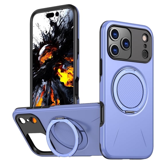Allytechgroup MagSafe Compatible Aluminum Hard Shell Rugged Cell Phone Case for Apple iPhone 17 Pro, Purple