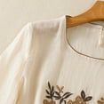 thumbnail image 5 of Boho Embroidered Tops for Women Long Sleeve Loose Fit Blouses Ethnic Peasant Shirts Casual Tunic, 5 of 8