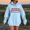 thumbnail image 3 of XINXIAOO Womens Hoodies Jesus Loves You Hooded Sweatshirts Graphic Hoodie Oversized Womens Pullover Sweatshirt Women's Fall Fashion Preppy Clothes, 3 of 6
