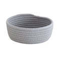 thumbnail image 1 of Advancent Cestas de almacenamiento de cuerda de algodón útiles, caja organizadora de artículos diversos de escritorio tejida, cesto de Almacenamiento y organización del hogar Gris 20*20*8 cm/0.16 kg, 1 of 6