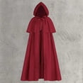 thumbnail image 2 of SAWOBUUN Medieval Hooded Cloak Renaissance Cape for Men and Women Halloween, 2 of 6