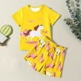 thumbnail image 3 of RTKFRFLM Girls Outfits 2 Pieces Casual Cartoon Horse Print Short Sleeve Shorts Set Comfortable Playwear Toddler Kids Daily Wear Outdoor Activities Clothes Sets, 3 of 5