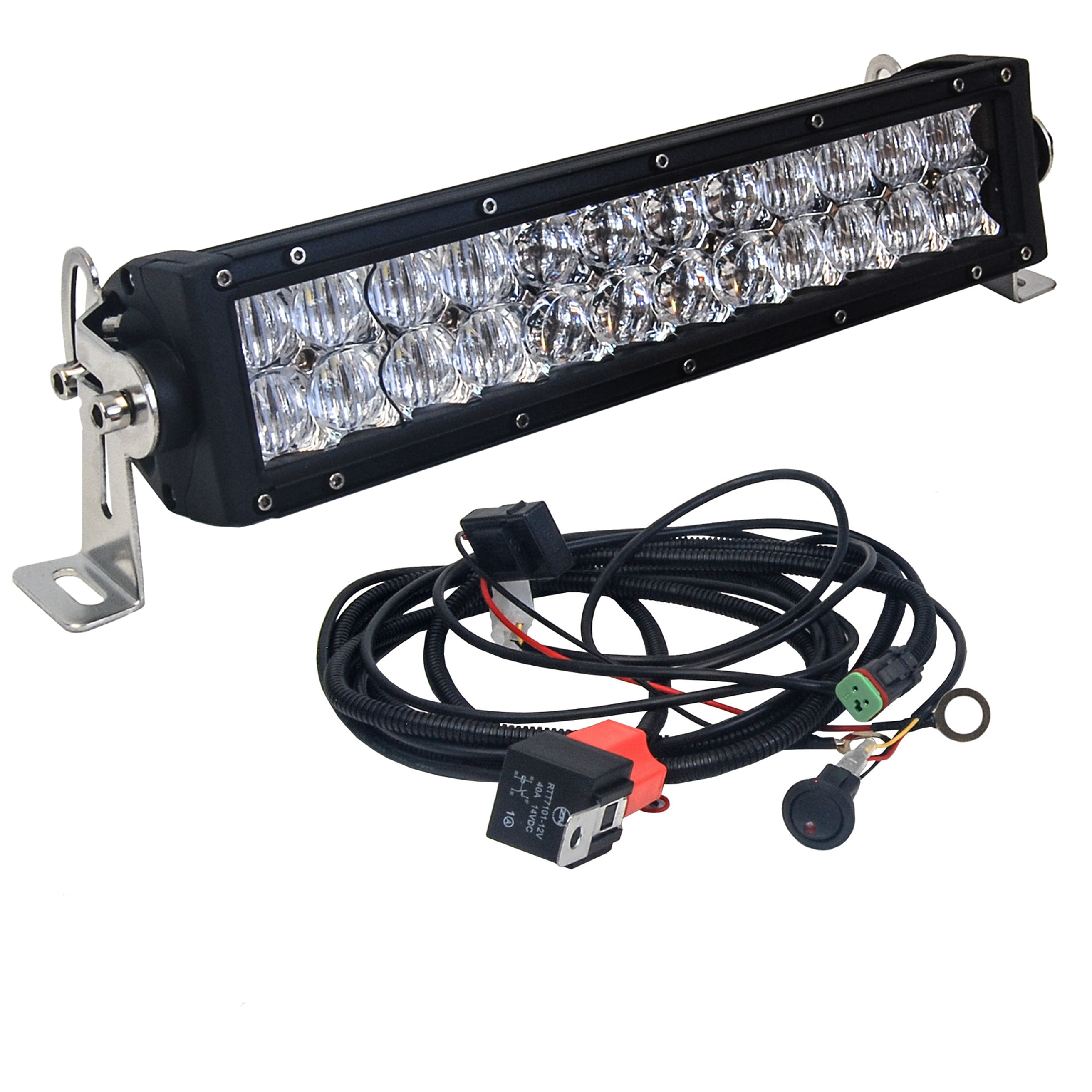 S4D 12" Single Row LED OZ-USA® Light bar spot flood combo motorcycle bmw ktm atv