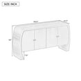 thumbnail image 3 of Storage Cabinets, Floor Sideboard with 4 Doors, Buffet Cabinet With Curved Legs, Accent Buffet Sideboard For Home Office, Entryway, Living Room, 3 of 9