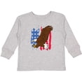thumbnail image 3 of Inktastic Eagle with American Flag Boys or Girls Long Sleeve Toddler T-Shirt, 3 of 5