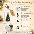 thumbnail image 3 of Recordable Christmas Rose Message in a Bottle Ornament, 1pc Voice Recorder Keepsake for Holiday Shelf Decor Display, 7.87in, 3 of 5