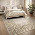 thumbnail image 3 of ODIKA Greek Key Geometric Border Interlocking Maze Lattice Trellis Foldable Easy Care for King Size Bedroom, Master Suite, Under Bed, 3 of 7