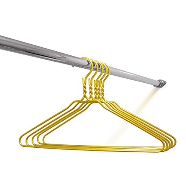 Beautiful Gold Aluminum Metal Suit Hangers Heavy Duty Coat Hangers (10