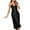 Black, variant on Tnhcen Women's Backless Solid Silk-like Sleep Dress Spaghetti Strap Nightgown with Loose Fit for S-2XL Chic Home & Casual Wear