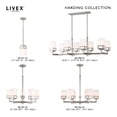 thumbnail image 6 of Livex Lighting Harding 6 Light Chandelier in Brushed Nickel, 6 of 8