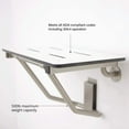 thumbnail image 4 of Seachrome 18" x 15" White Folding Wall Mount Shower Seat Bench, ADA Compliant, 4 of 7