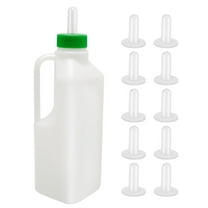A Set of 850ML White Goat Milk Bottles with Handles, Those for Calves, Goats and Sheep, as Well as Farmers' Animal Milk Bottles (with 10 Caps).