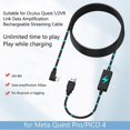 thumbnail image 3 of Cable de carga de 5 Gbps USB 3.2 Gen2 Cable de carga USB a tipo C Enlace de accesorios para auriculares VR Cable de enlace VR para Meta Quest Pro/PICO 4,5 m, 3 of 5