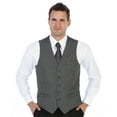 thumbnail image 2 of Gioberti Men's 5 Button Formal Wool Blend Tweed Pin Stripe Vest, 2 of 5