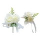 thumbnail image 2 of Ramillete de Muñeca Hecho a Mano Gloria Boutonniere para Fiesta de Boda Blanco Ramillete de pulsera, 2 of 6