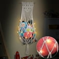 thumbnail image 3 of Stuffed Animals Net w/LED Star Light, 63 Inch Jumbo Toy Stuffed Animal Hammock Wall Hanging Net Room Décor for Nursery Teddy Plushie, Stuffed Animals Hammock Corner for Kid Girls Boys(Beige ), 3 of 11