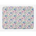 thumbnail image 1 of Floral Bath Mat, Composition of Hand Drawn Flowers Simplistic Garden Art Design Cottage Spring Nature, Plush Bathroom Decor Mat with Non Slip Backing, 29.5" X 17.5", Multicolor, by Ambesonne, 1 of 2