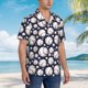 thumbnail image 3 of Fotbe Cute Basebal Camisa Hawaiana para Hombre Unisex – Camisa Casual de Verano con Botones de Manga Corta de Algodón y Lino,X-Large, 3 of 7