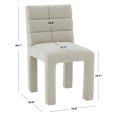 thumbnail image 4 of SAFAVIEH Couture Pietro Contemporary Chenille Solid Dining Side Chair, Taupe, 4 of 7