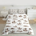 thumbnail image 2 of Manfei Western Cowboy Queen Comforter Set,Rustic Farmhouse Cabin Bedding Sets,Farm Animal Cattle Bedding Comforter Set For Boys,Microfiber Bedroom Decor Reversible,3pcs, 2 of 8