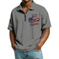 thumbnail image 2 of Mens 1776-2026 Shirts 4th of July Short Sleeve Henley Neck Tees Freedom Independence Day Vintage T-Shirts, XXL, 2 of 4