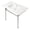 White / Polished Nickel, variant on Kingston Brass KVPB37227W40 Dreyfuss 37" Ceramic Console Sink with Stainless Steel Legs (4-Inch, 3-Hole), White/Matte Black