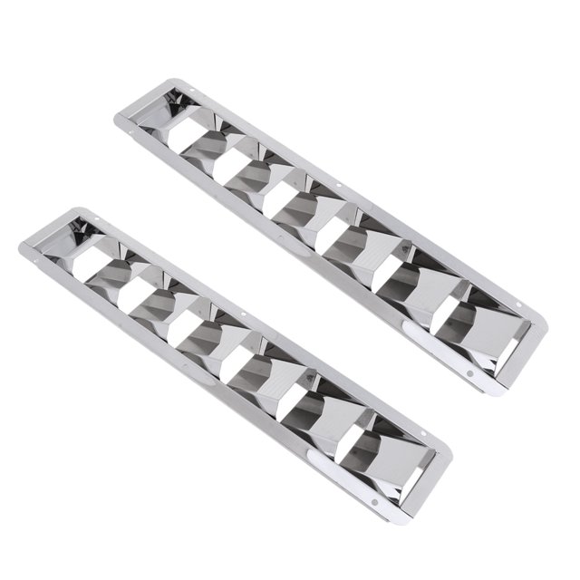 Ventilación de acero inoxidable Sunnimix 2x 380 mm L x 78 mm W 7 rejillas