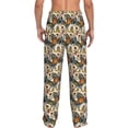 thumbnail image 3 of Daiia Multi-Colored Roosters Men's Sleep Pant with Pockets and Drawstring,Pajama Pants-Large, 3 of 9