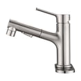 thumbnail image 2 of Bathroom Sink Faucet with Pull Out Sprayer, Single Handle Modern Bathroom Basin Faucet with Pop-up Sink Drain Stopper & Deck Plate,Brushed Nickel, 2 of 6