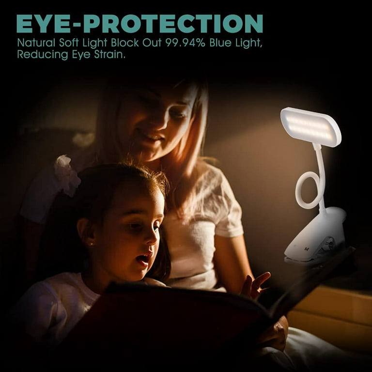 LED USB Rechargeable Book Light Reading Light Eye Protection Night Light  Portable Clip Desk Light Bookmark Read Light Night Lamp