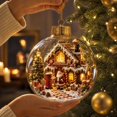 thumbnail image 6 of AOMXGD Christmas Story Ornament, Acrylic, Transparent Sphere, Mini Holiday Scene, Built‑in String Lights, 6 of 7