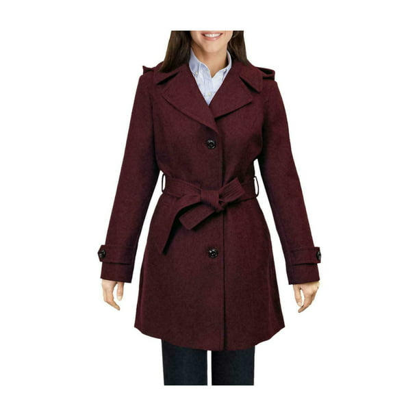Medium Belted Wool Blend Walker Coat, London Fog Plus Size Coat Chart