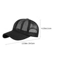 thumbnail image 3 of Gorra deportiva transpirable de malla de verano, gorra de béisbol unisex para entrenamiento (negra), 3 of 7