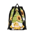 thumbnail image 2 of Honeii Sunflower Gnomes Print Canvas College Laptop Backpack, Durable Rucksack Travel Notebook Bag School Backpack Book Bag for Men Women-Medium, 2 of 7