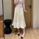 thumbnail image 2 of Nueva falda de cola de pez blanca de estilo chino para mujer, verano 2024, vestido informal de talle alto y largo medio de corte A, 2 of 5