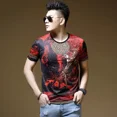 thumbnail image 5 of Ropa de calle, camisetas ajustadas para hombre, camisetas para hombre, camisetas para hombre, camisetas para hombre, camisetas para motociclistas, camisetas con estampado del alfabeto, camisetas de hi, 5 of 5