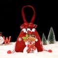thumbnail image 4 of CuiLiyq Christmas Gift Bag, 13.7" x 8.6" Red Candy Bags with Drawstring Cord, Large Present Sack Bags for Xmas Present Toys Storage Bags Holiday Party Supply (Snowman), 4 of 6