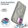 thumbnail image 5 of for iPhone 17 6.1-inch Case [Compatible with MagSafe] Built in Invisible Stand, Military Grade Shockproof Soft TPU Protective Cover Case,Grey,For iPhone 17, 5 of 8