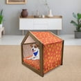 thumbnail image 3 of Orange Pet House, Swimming Turtles and Crabs with Seashells Bubbles and Starfish Tropical, Outdoor & Indoor Portable Dog Kennel with Pillow and Cover, 5 Sizes, Burnt Orange Yellow, by Ambesonne, 3 of 5